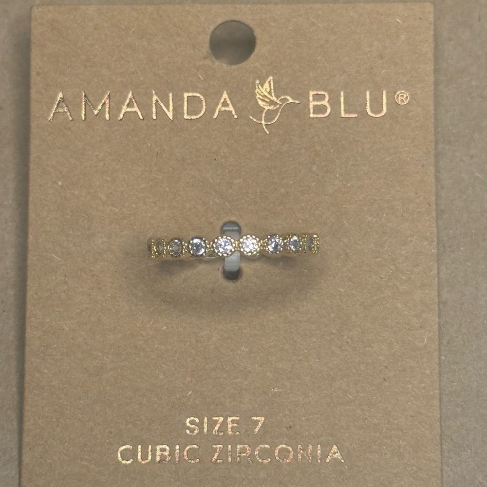NWT Amanda Blu Circles Eternity Gold Color Size 7 ring